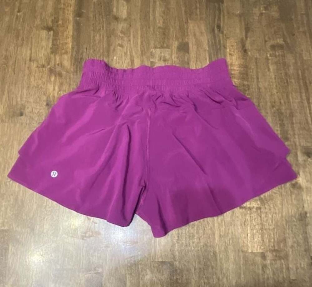 Lululemon Track That Mid-Rise Lined Short Magenta Purple Size S